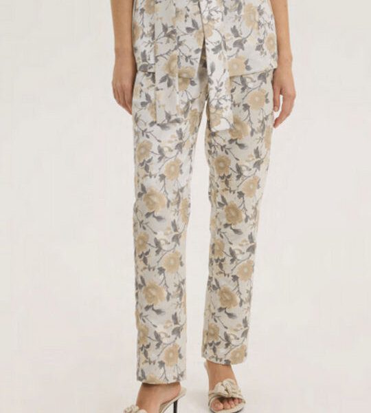 FLORAL PRINT REGULAR-FIT COTTON PANTS INNOCENT
