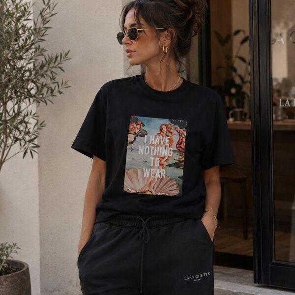 BOTTICELLI BLACK UNISEX Q T-SHIRTS