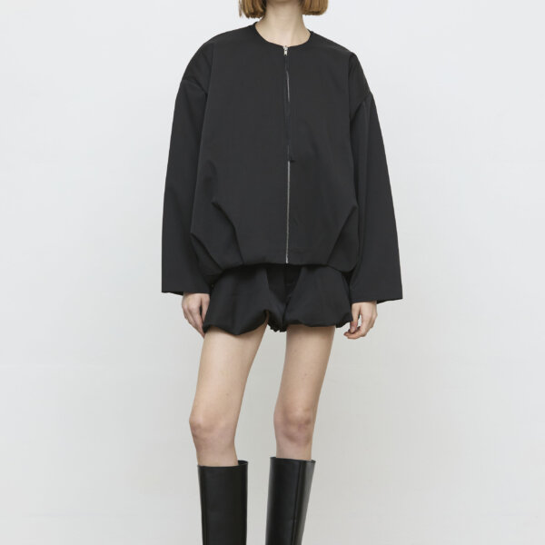 JACKET BLACK ZIP NERO ELEH