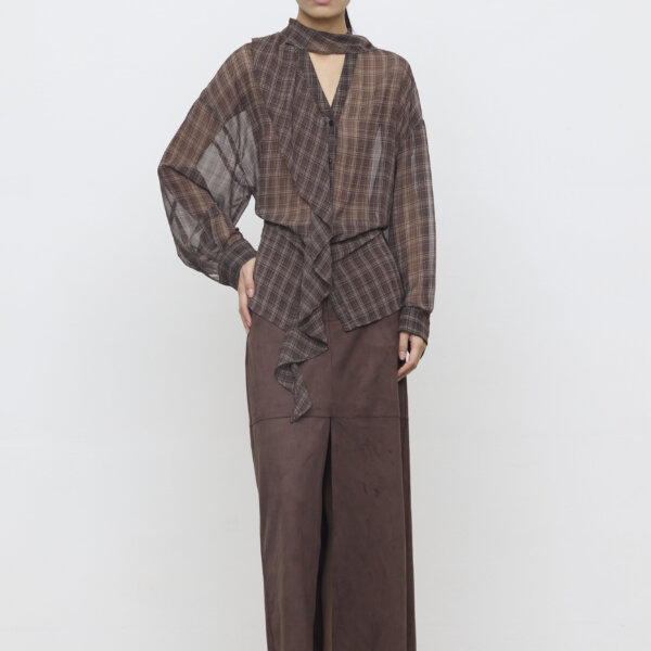 PLAID SHIRT MARRONE ELEH