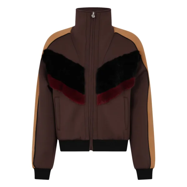 SWEATSHIRT ZIP ARAPI COFFEE CHOCO/NUDE CORK/BLACK SILVIAN HEACH