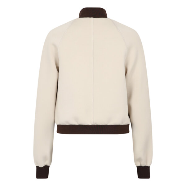 SWEATSHIRT ZIP CHALK/COFFEE SILVIAN HEACH