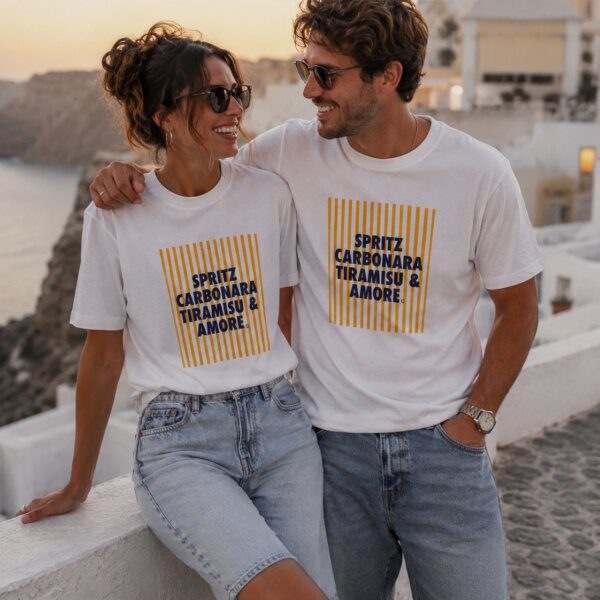 ITALIAN WHITE UNISEX Q T-SHIRTS