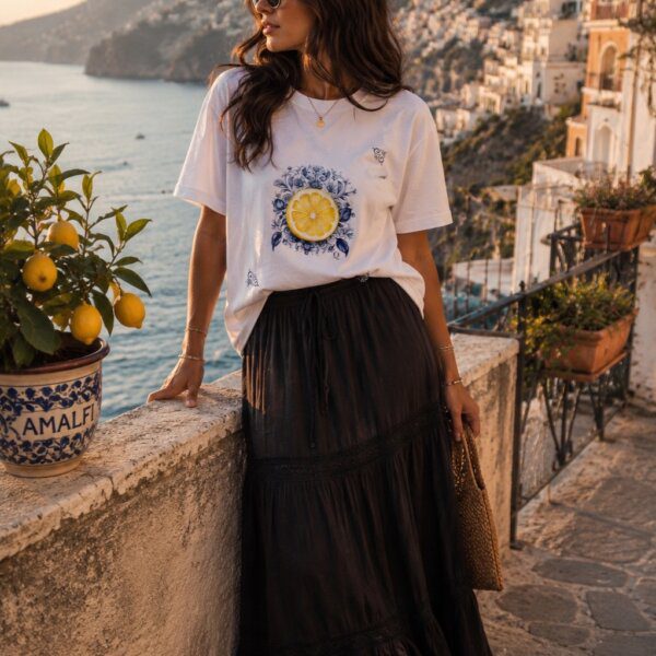 LEMON WHITE UNISEX Q T-SHIRTS