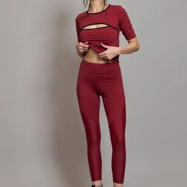 MOTION LEGGINGS BORDEAUX COLLECTIVA NOIR ATELIER