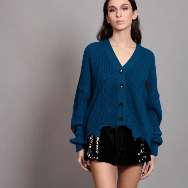 NO1 BELLE CARDIGAN BLUE COLLECTIVA NOIR ATELIER